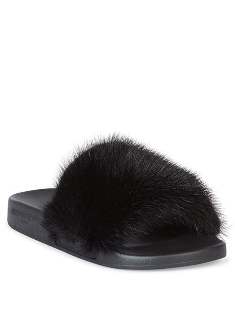 givenchy mink slides replica|Givenchy Mink Fur & Rubber Slides on SALE .